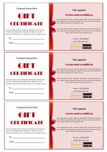 11 Free Sample Christmas Gift Certificate Templates - Printable Samples