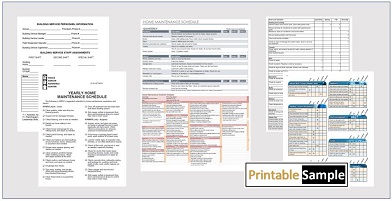 house maintenance list templates image