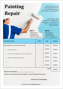 Painting Repair Estimate Template 18