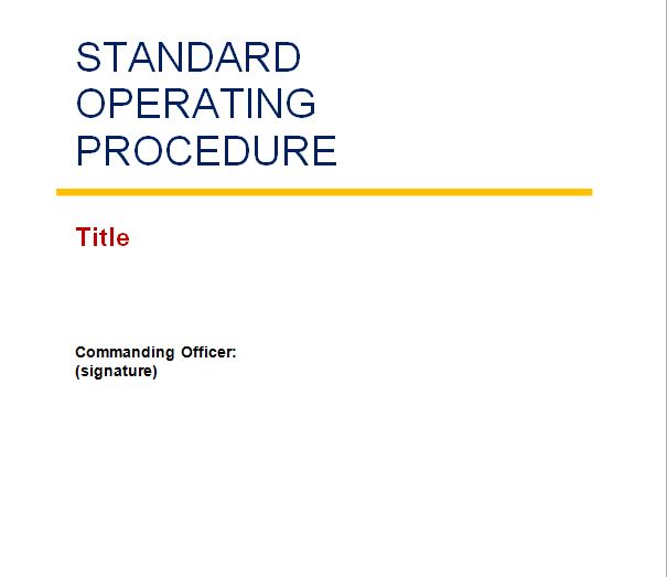 SOP Templates 005