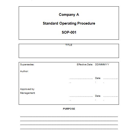 SOP Templates 019