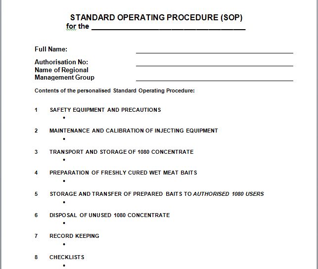 30-free-standard-operating-procedures-sop-templates-printable-samples