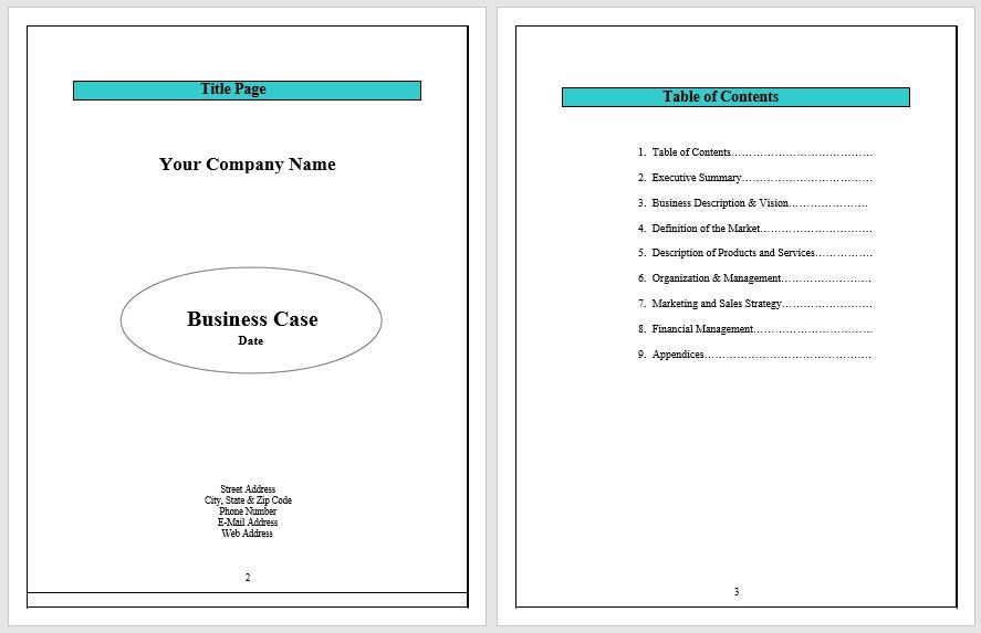Business Case Template 12