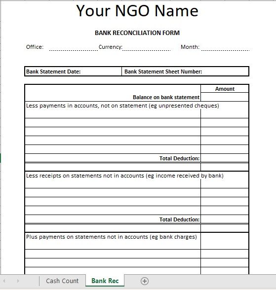 Bank Reconciliation Template 11