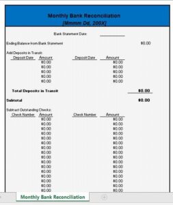 20+ Free Bank Reconciliation Sheet Templates - Printable Samples