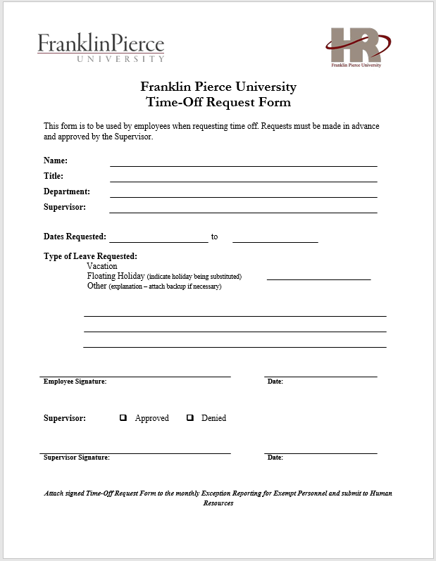 Time-off Request Form 22