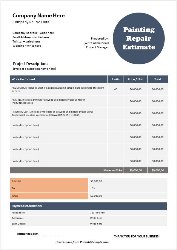 21-free-sample-painting-estimate-templates-printable-samples