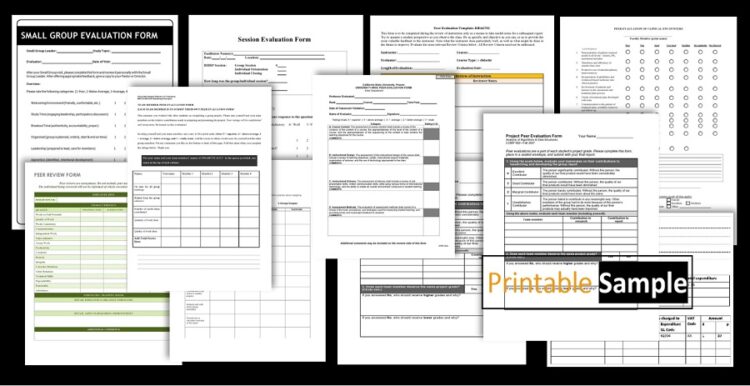 30 Free Peer Evaluation Forms Templates - Printable Samples