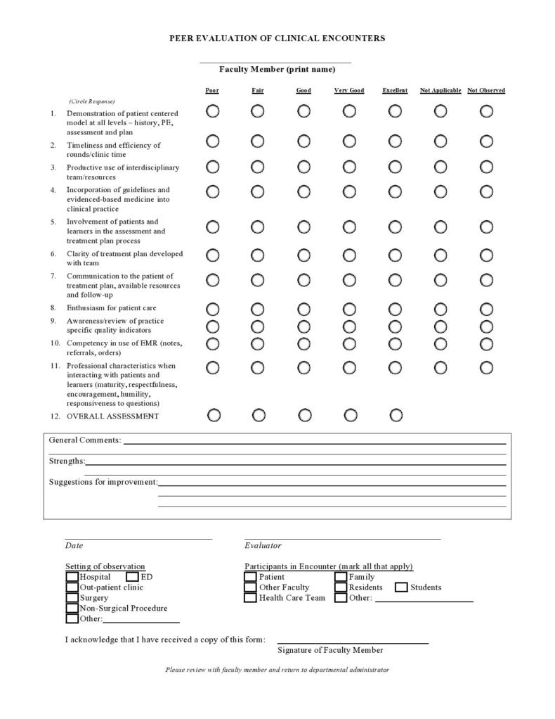 Peer Review Template For Students