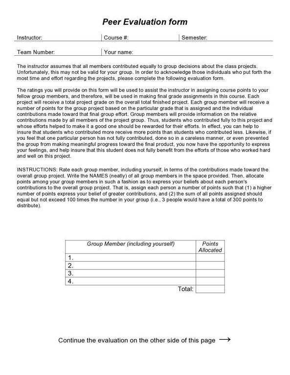 peer evaluation form 016