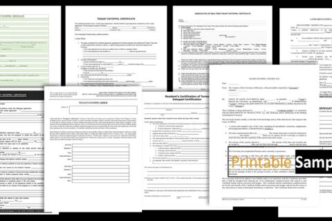 Estoppel Certificate Forms
