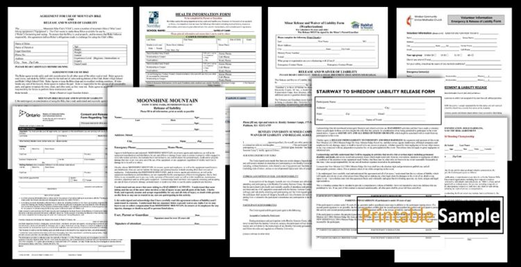 36 Free Release of Liability Forms Templates - Printable Samples