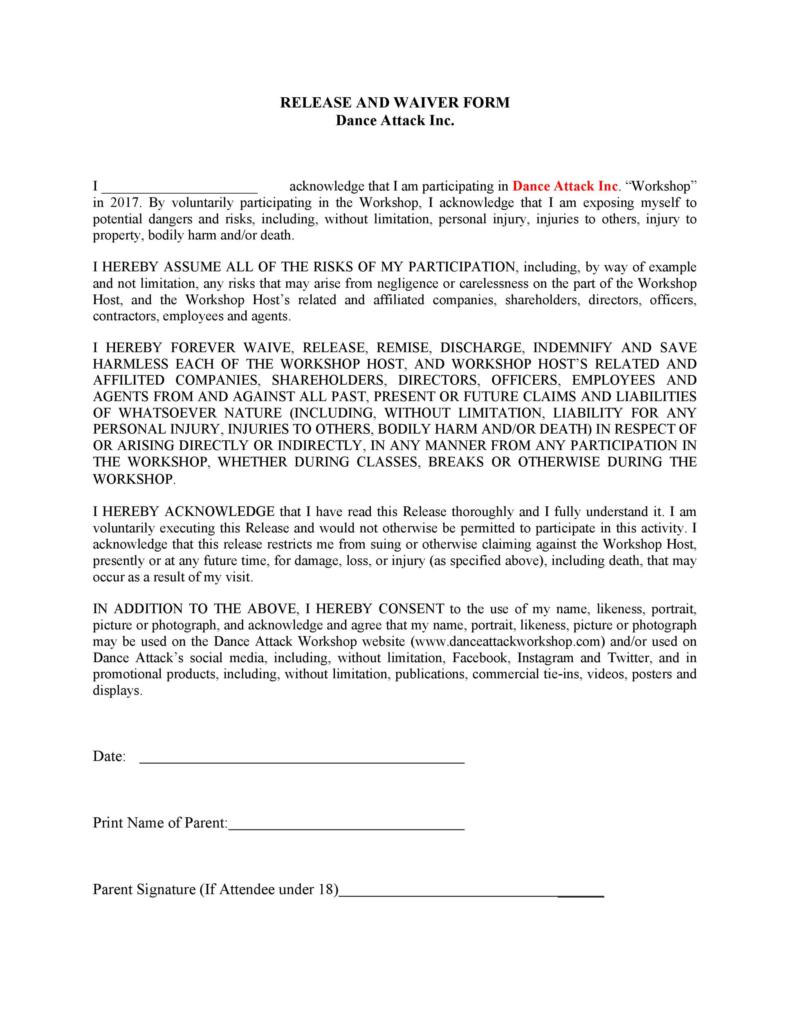 release of liability form 029
