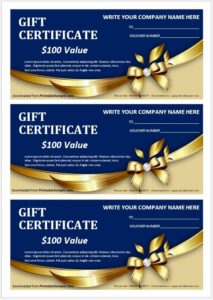 30 Free Gift Certificate Templates - Printable Samples 2024