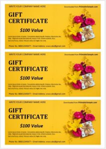 30 Free Gift Certificate Templates - Printable Samples 2024