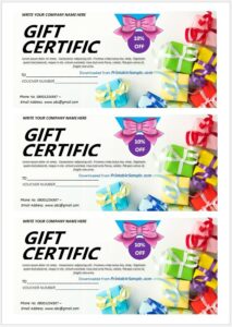 30 Free Gift Certificate Templates - Printable Samples 2024