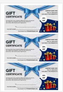 30 Free Gift Certificate Templates - Printable Samples 2024