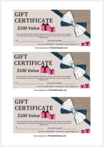 30 Free Gift Certificate Templates - Printable Samples 2024