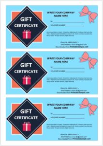 30 Free Gift Certificate Templates - Printable Samples 2024