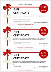 30 Free Gift Certificate Templates - Printable Samples 2024