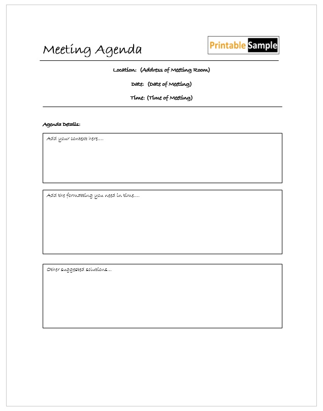 meeting agenda template 3