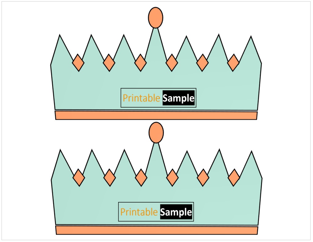 Paper Crown Template 02 - Printable Samples