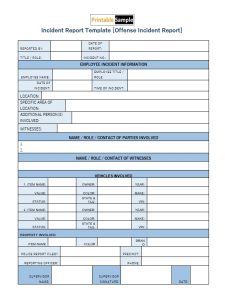 Incident Report Template 03