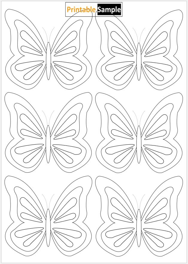 Printable Butterfly Template 01