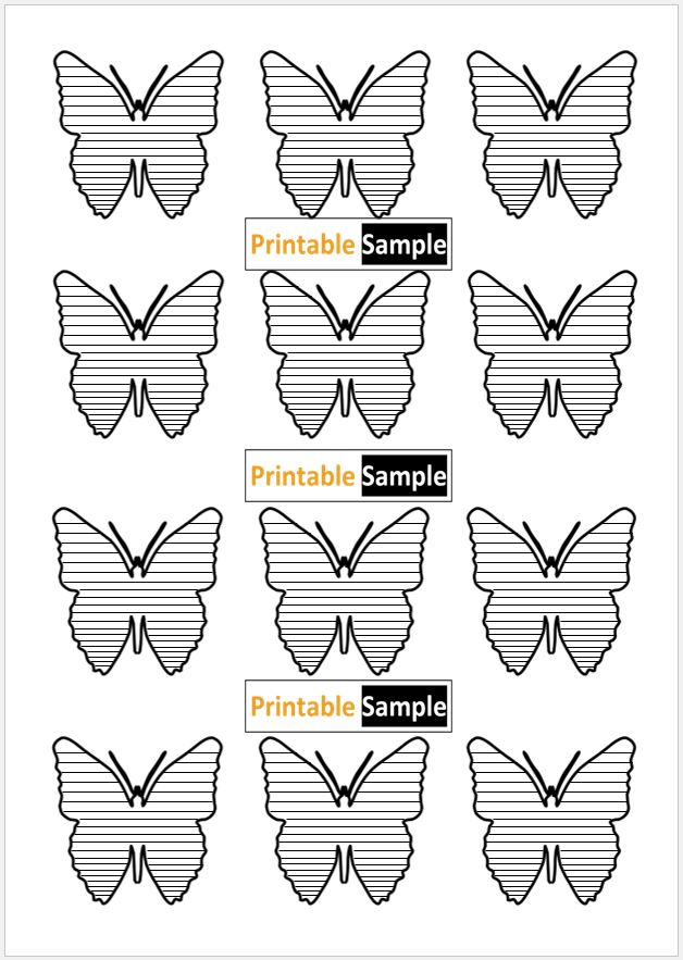 Printable Butterfly Template 06