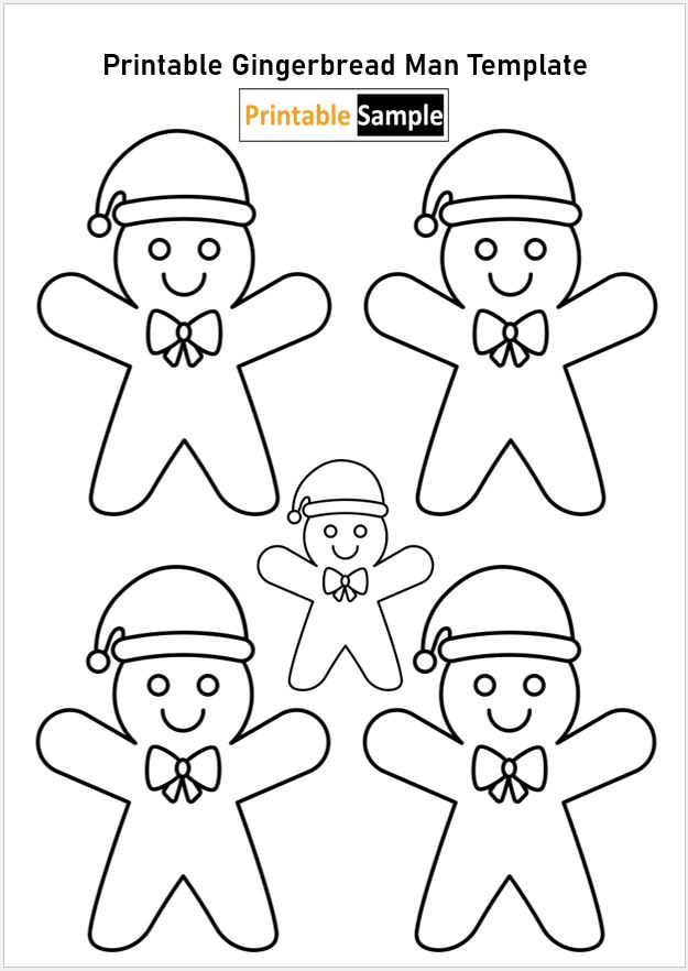 Printable Gingerbread Man Template 01