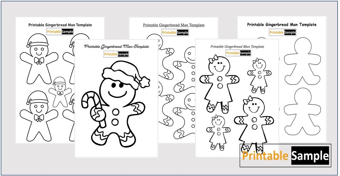 Printable Gingerbread Man Templates Feature Image