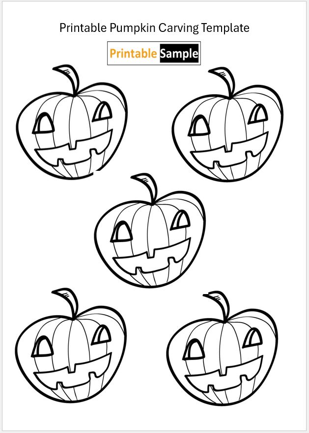 DIY pumpkin carving guide template