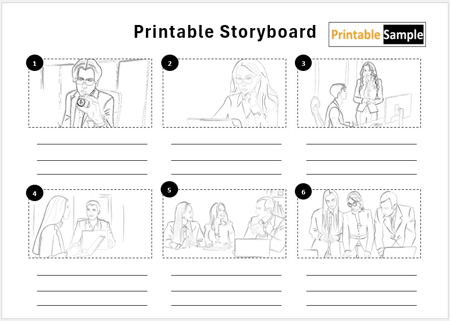 Printable Storyboard Template 01