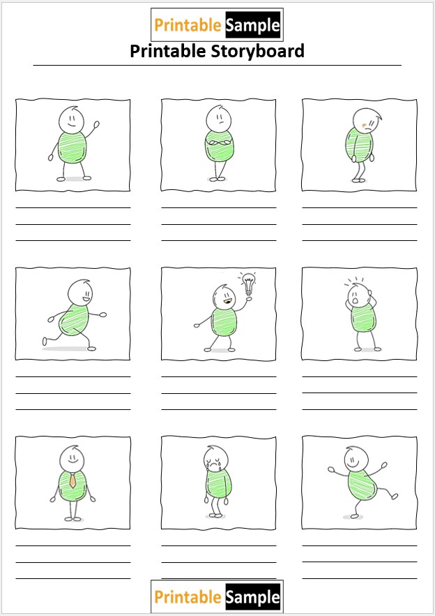 Printable Storyboard Template 02