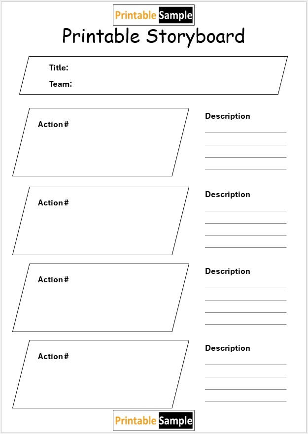 Printable Storyboard Template 04