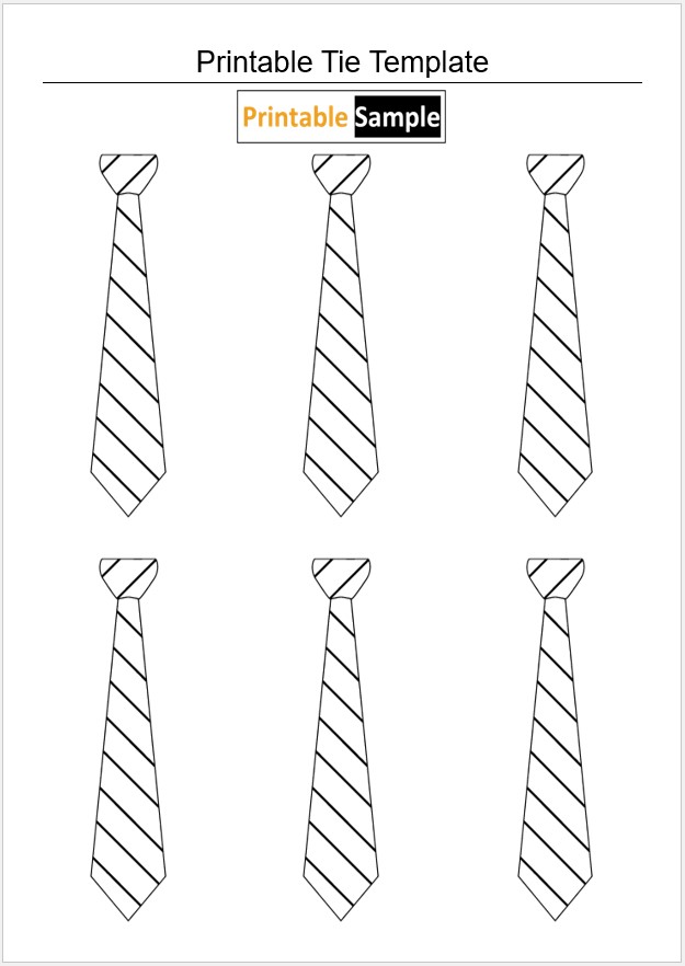 Printable Tie Template 03