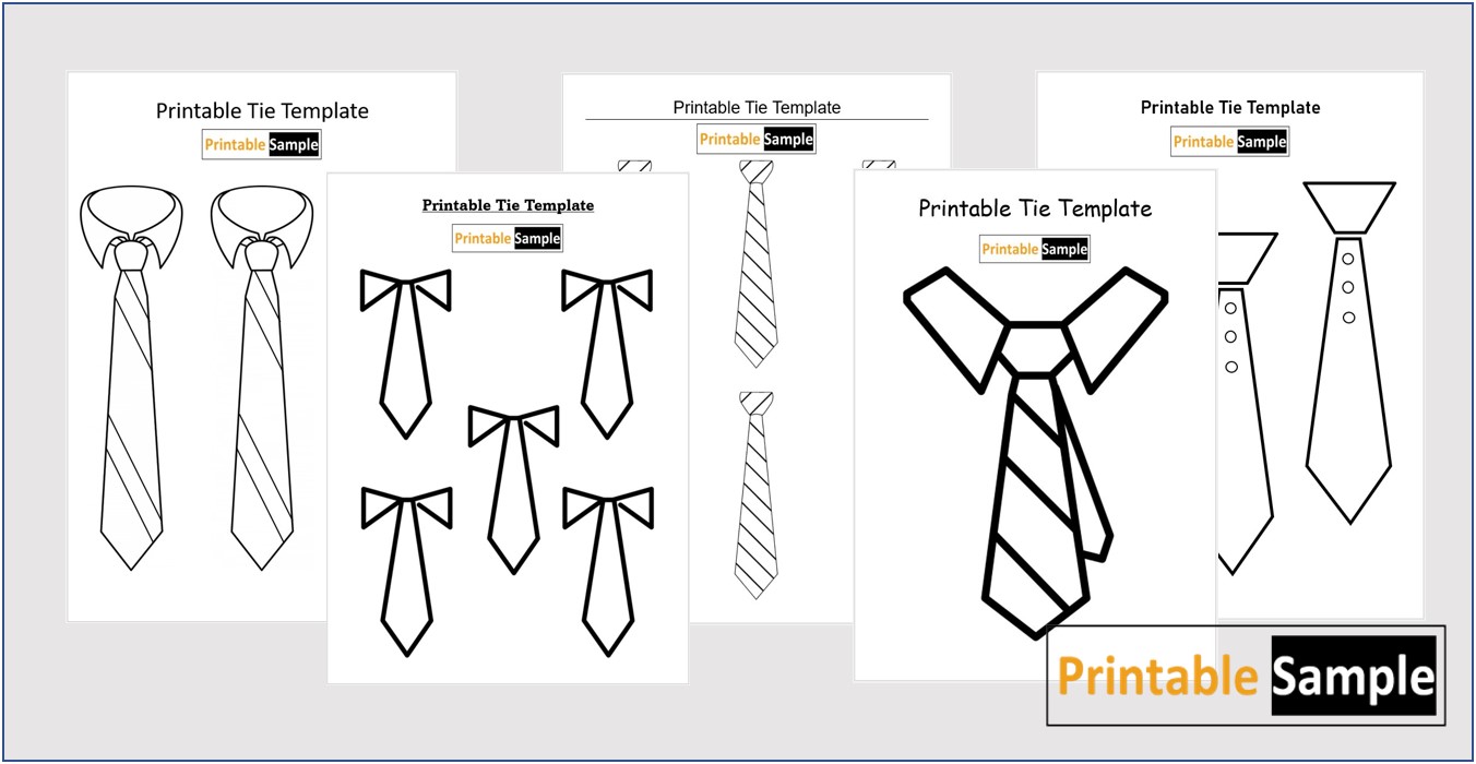 Printable Tie Templates Feature Image