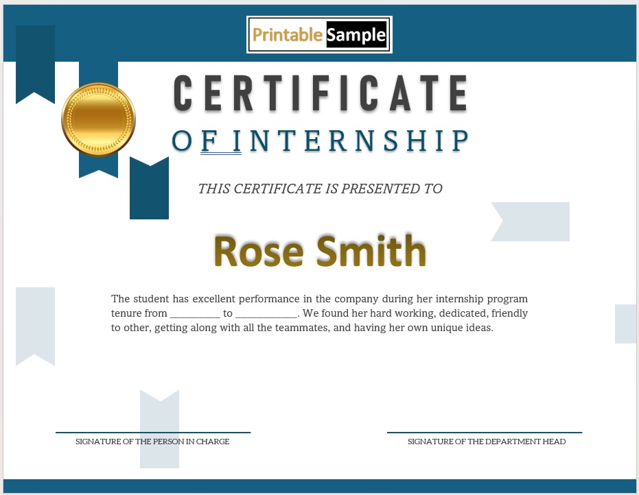 Internship Certificate Template 28