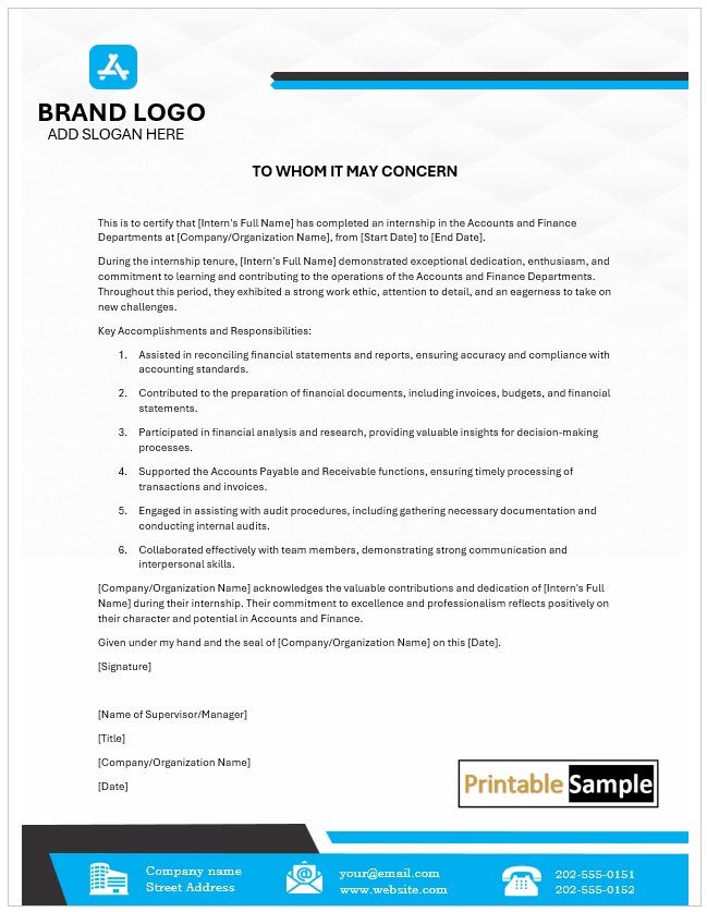Internship Certificate Template 31