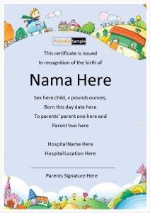 06 Free Birth Certificate Templates - Printable Samples