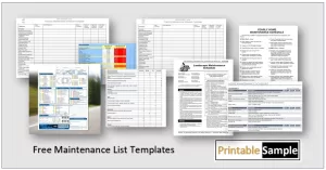 Maintenance List Templates