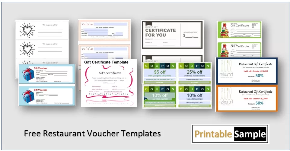 Free Voucher Templates (Editable & Printable) | Gift, Discount, Sale ...