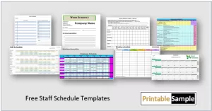 staff schedule templates