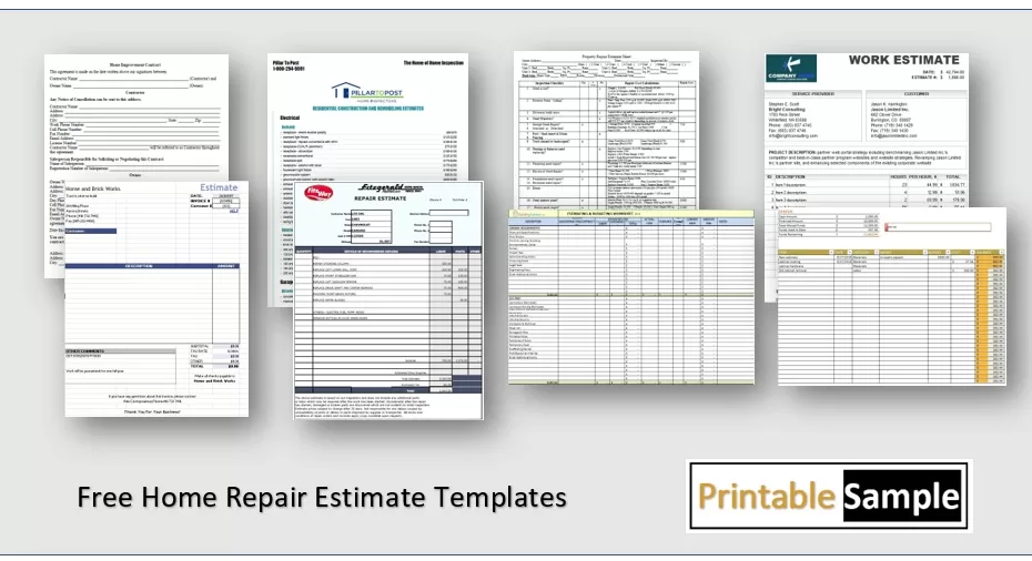 Home Repair Estimate Templates