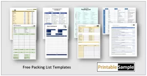Packing List Templates