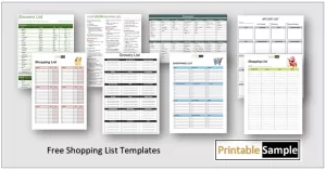Shopping List Templates