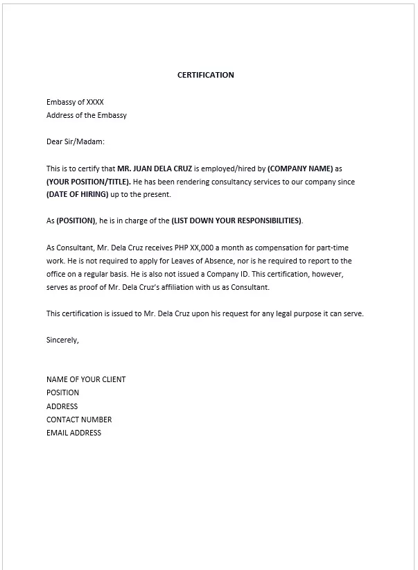 Certificate of Employment 14