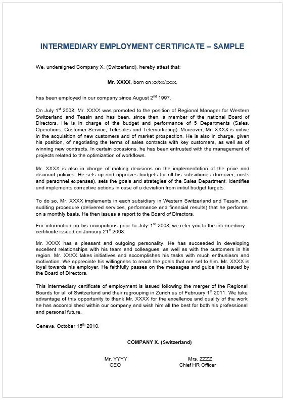 Certificate of Employment 19