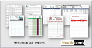 Mileage Log Templates