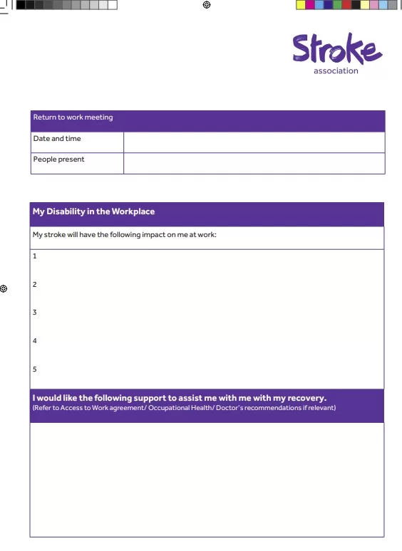 Return to Work Association Form